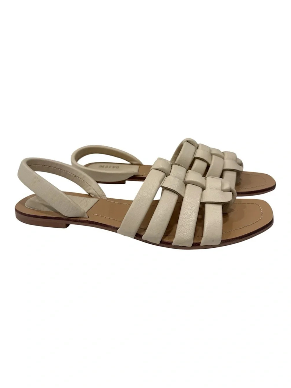 MAEVE Woven Strap Women's Sandals in Cream size 9 M